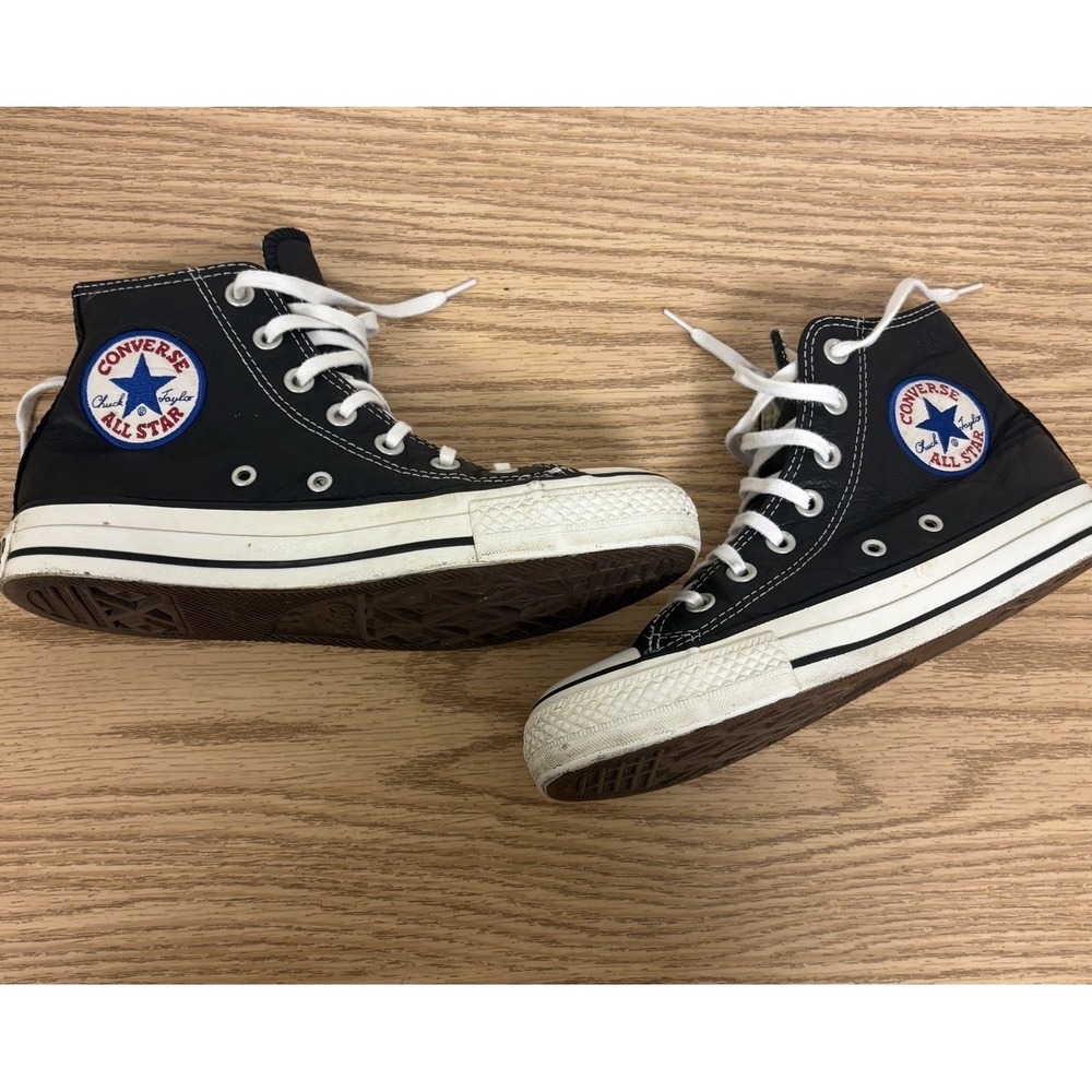 Size 7 Leather Converse Chuck Taylor All Star High Classic Black 2019